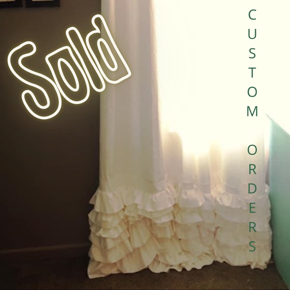 CUSTOM HANDMADE FRENCH RUFFLE CURTAINS - Picture 1 of 1